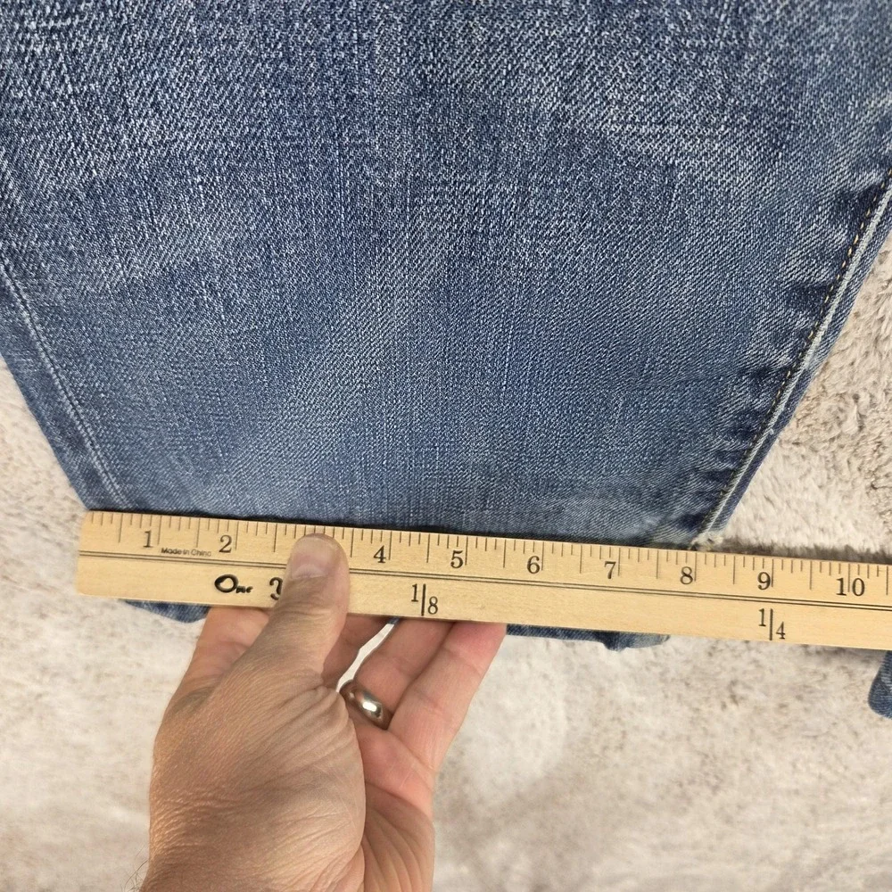 Neighborhood Jeans Mens Blue Selvedge Straight Thrashed Honeycomb Fits 31x26